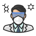 Asian,Coronavirus,Male,N-95 mask,Virologist